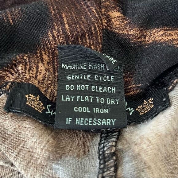 Suzie In The City Ruffle Blouse Waterfall Cardigan Animal Print 2-in-1 Top 2X - Picture 9 of 10